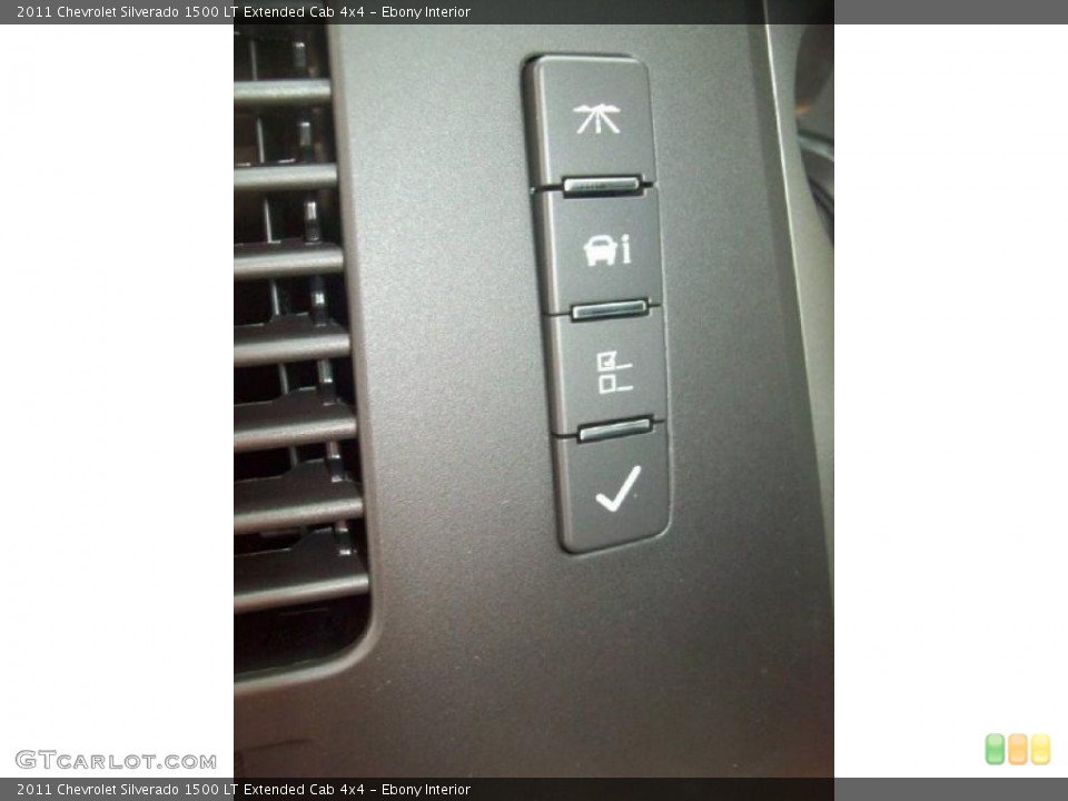 Ebony Interior Controls for the 2011 Chevrolet Silverado 1500 LT Extended Cab 4x4 #42787929