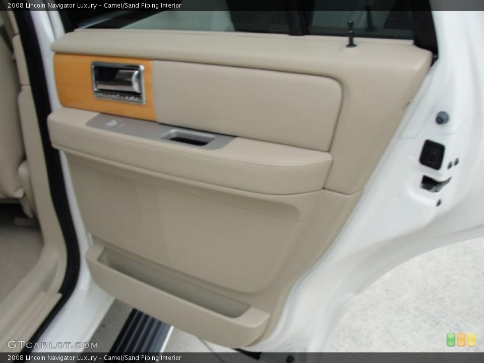 Camel/Sand Piping Interior Door Panel for the 2008 Lincoln Navigator Luxury #42798609