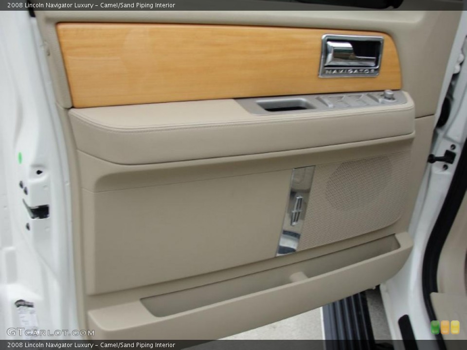 Camel/Sand Piping Interior Door Panel for the 2008 Lincoln Navigator Luxury #42798745