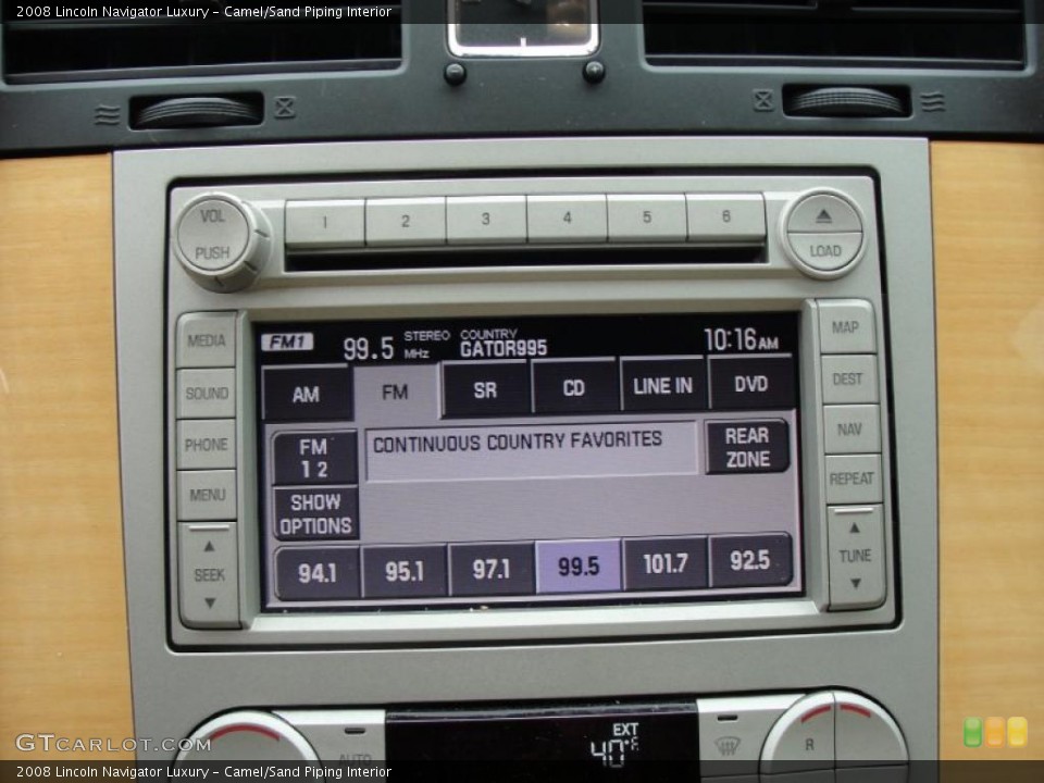 Camel/Sand Piping Interior Controls for the 2008 Lincoln Navigator Luxury #42798901