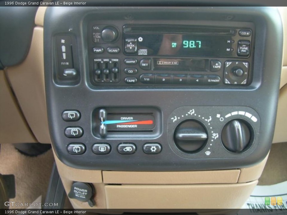 Beige Interior Controls for the 1996 Dodge Grand Caravan LE #42801557