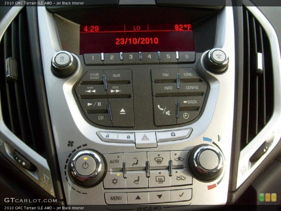 Jet Black Interior Controls for the 2010 GMC Terrain SLE AWD #42803581