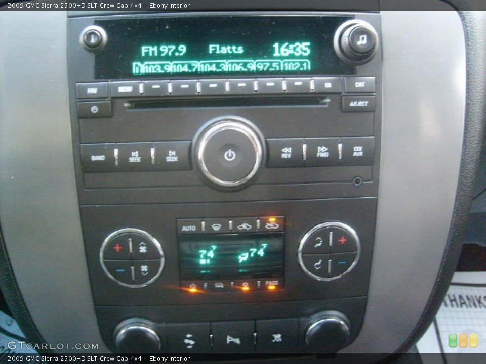 Ebony Interior Controls for the 2009 GMC Sierra 2500HD SLT Crew Cab 4x4 #42804185