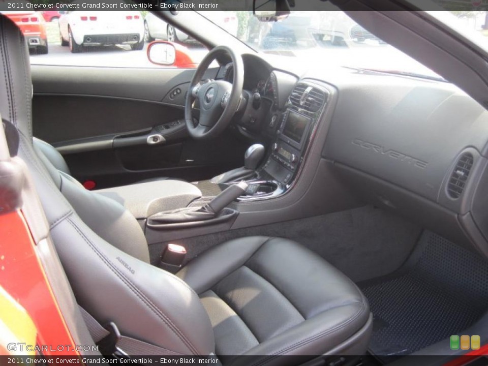 Ebony Black Interior Photo for the 2011 Chevrolet Corvette Grand Sport Convertible #42804666