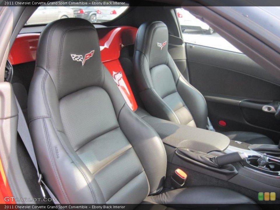 Ebony Black Interior Photo for the 2011 Chevrolet Corvette Grand Sport Convertible #42804678
