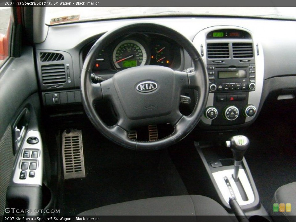 Black Interior Dashboard for the 2007 Kia Spectra Spectra5 SX Wagon #42805157