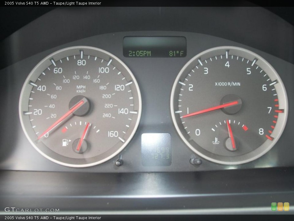 Taupe/Light Taupe Interior Gauges for the 2005 Volvo S40 T5 AWD #42807755