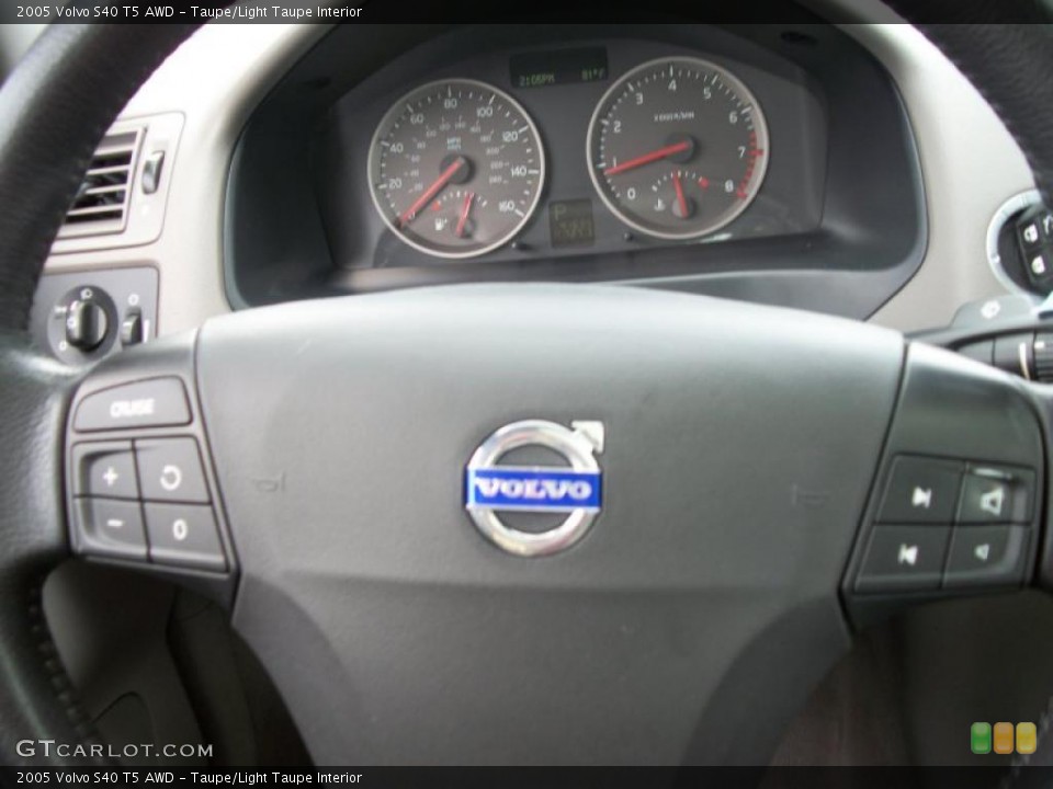 Taupe/Light Taupe Interior Steering Wheel for the 2005 Volvo S40 T5 AWD #42807763
