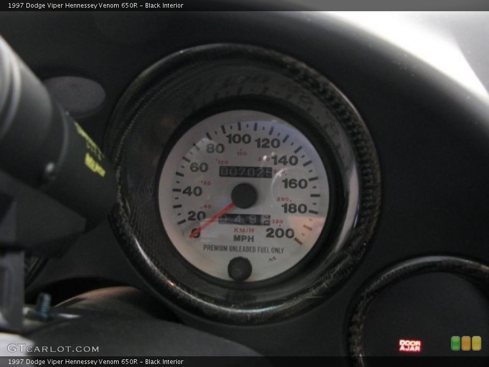 Black Interior Gauges for the 1997 Dodge Viper Hennessey Venom 650R #42813629