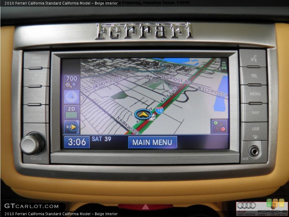 Beige Interior Navigation for the 2010 Ferrari California  #42816914