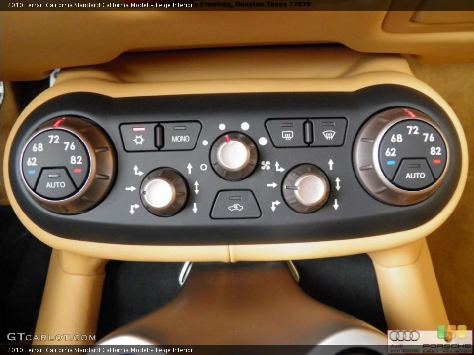 Beige Interior Controls for the 2010 Ferrari California  #42816930