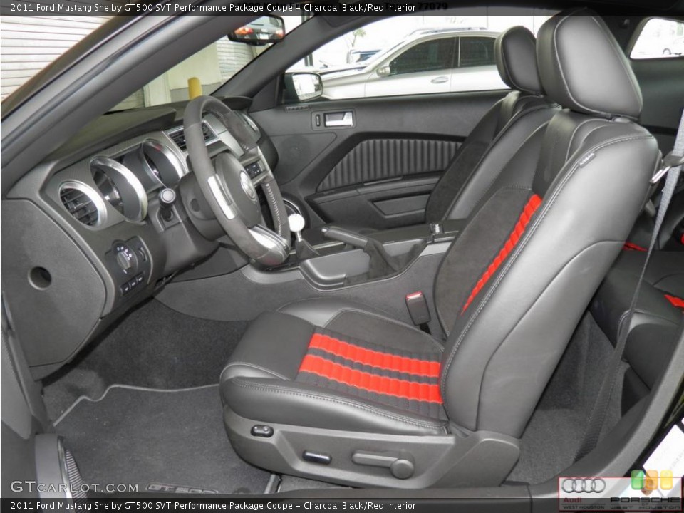 Charcoal Black/Red Interior Photo for the 2011 Ford Mustang Shelby GT500 SVT Performance Package Coupe #42817394