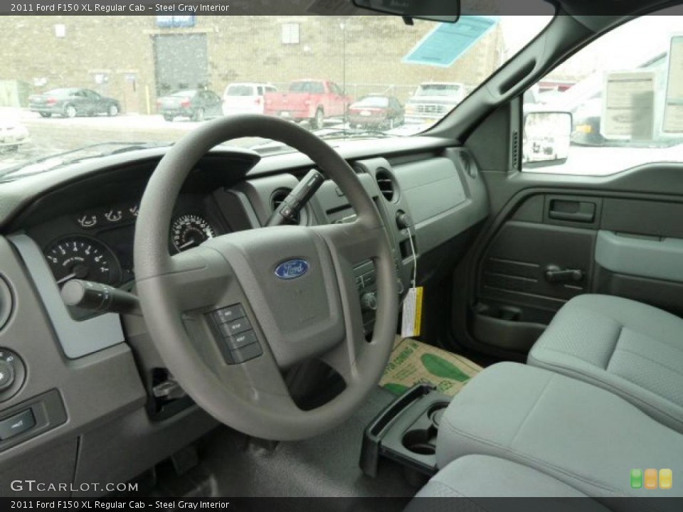 Steel Gray Interior Prime Interior for the 2011 Ford F150 XL Regular Cab #42818014