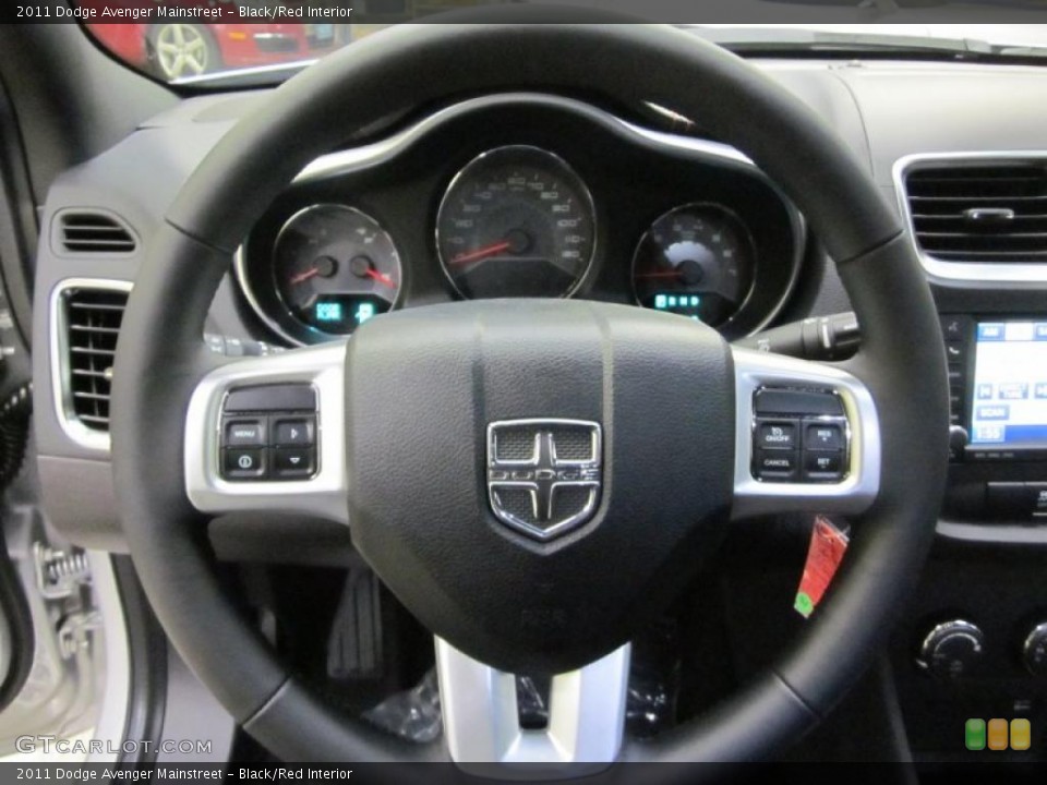 Black/Red Interior Steering Wheel for the 2011 Dodge Avenger Mainstreet #42821478