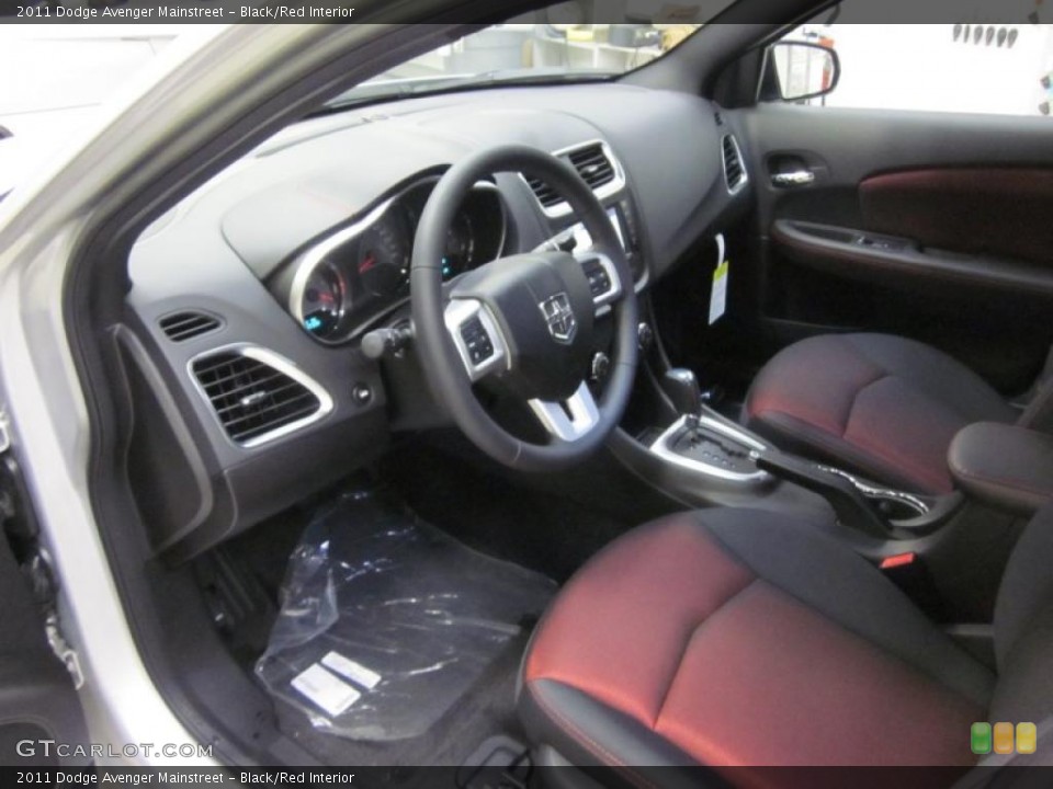 Black/Red Interior Prime Interior for the 2011 Dodge Avenger Mainstreet #42821526