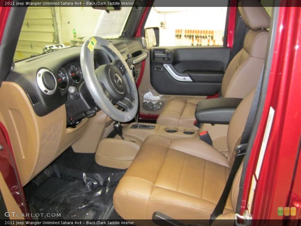 Black/Dark Saddle Interior Photo for the 2011 Jeep Wrangler Unlimited Sahara 4x4 #42822054