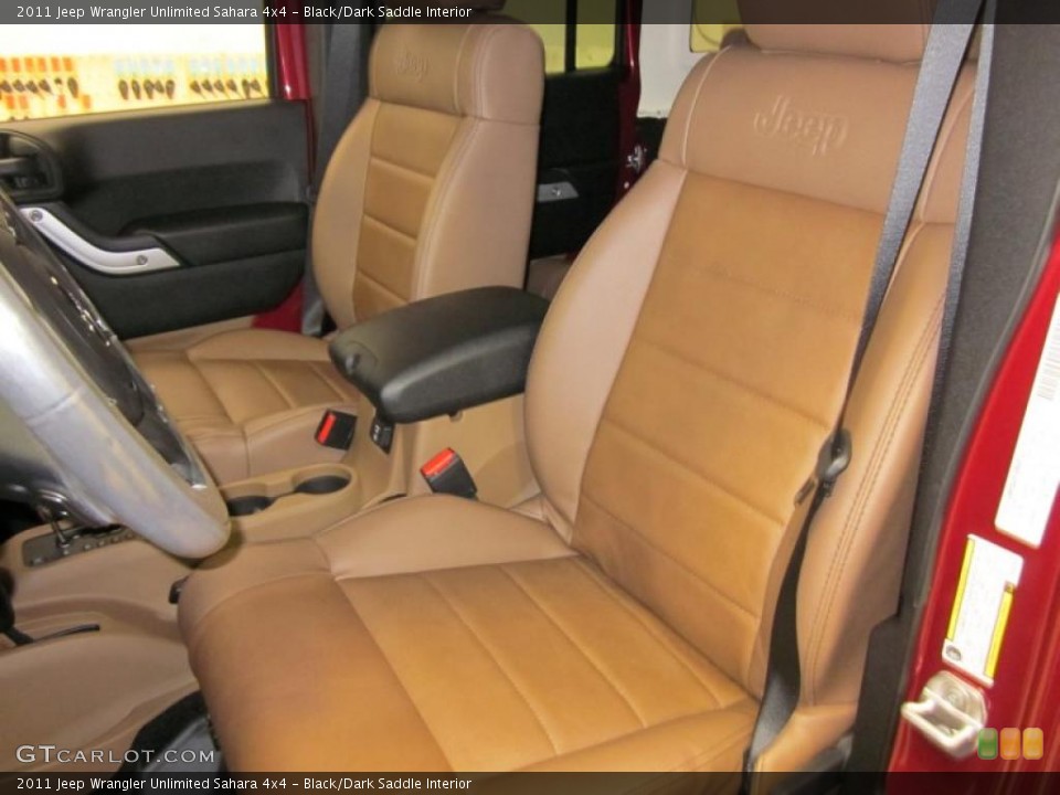 Black/Dark Saddle Interior Photo for the 2011 Jeep Wrangler Unlimited Sahara 4x4 #42822070