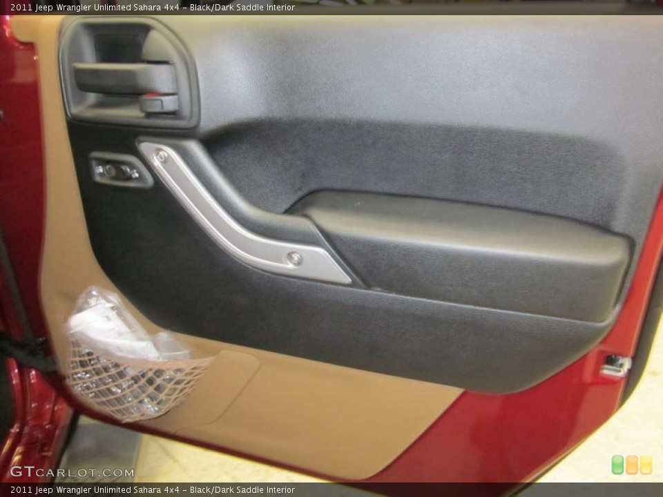 Black/Dark Saddle Interior Door Panel for the 2011 Jeep Wrangler Unlimited Sahara 4x4 #42822198