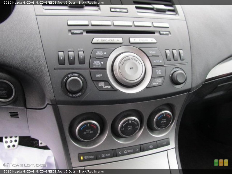 Black/Red Interior Controls for the 2010 Mazda MAZDA3 MAZDASPEED3 Sport 5 Door #42823042