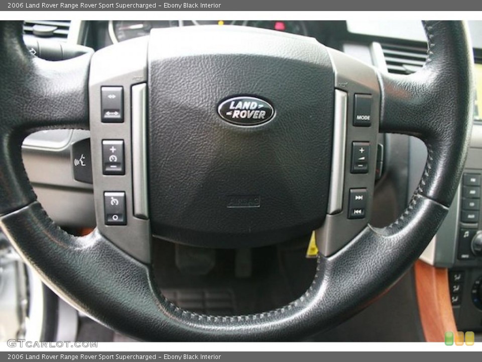 Ebony Black Interior Steering Wheel for the 2006 Land Rover Range Rover Sport Supercharged #42827574