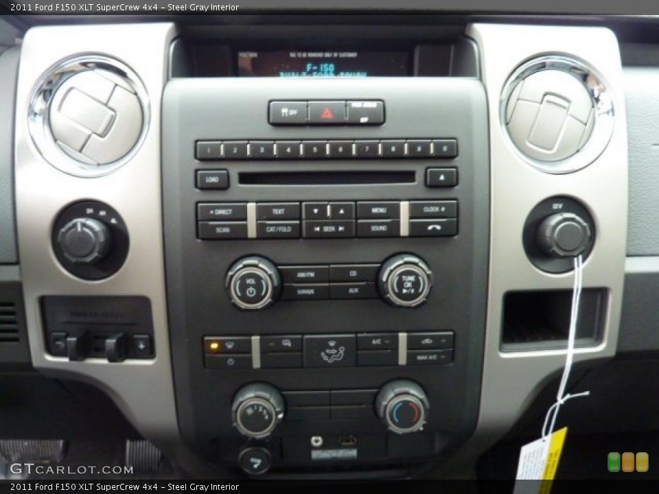 Steel Gray Interior Controls for the 2011 Ford F150 XLT SuperCrew 4x4 #42828334