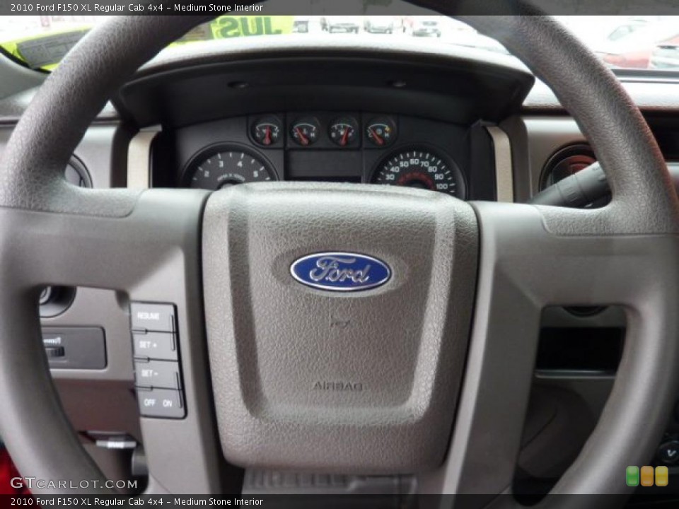 Medium Stone Interior Steering Wheel for the 2010 Ford F150 XL Regular Cab 4x4 #42835614