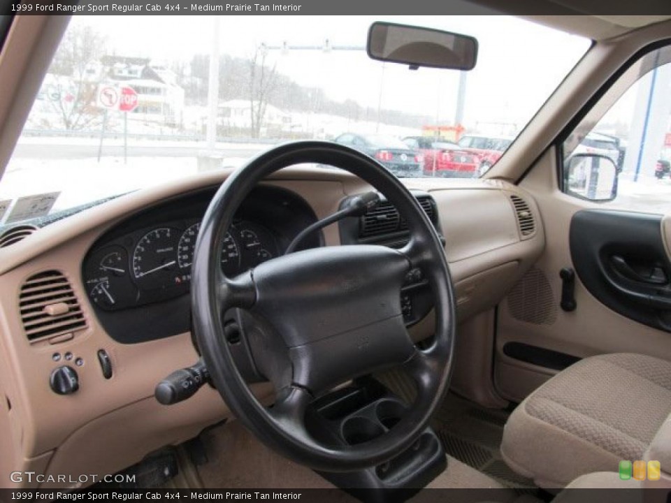 Medium Prairie Tan Interior Dashboard for the 1999 Ford Ranger Sport Regular Cab 4x4 #42838730