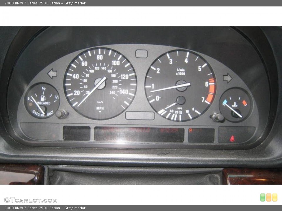 Grey Interior Gauges for the 2000 BMW 7 Series 750iL Sedan #42840818