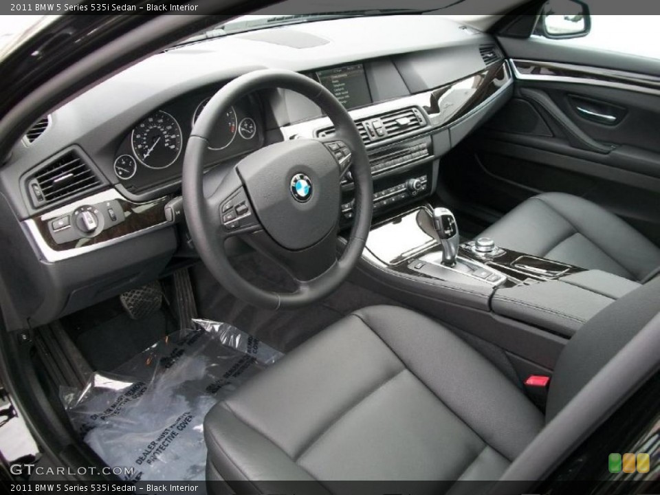 Black Interior Prime Interior for the 2011 BMW 5 Series 535i Sedan #42849622