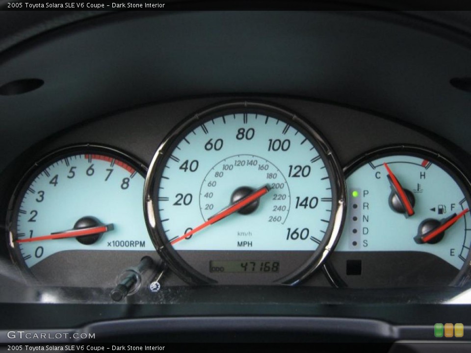 Dark Stone Interior Gauges for the 2005 Toyota Solara SLE V6 Coupe #42850222