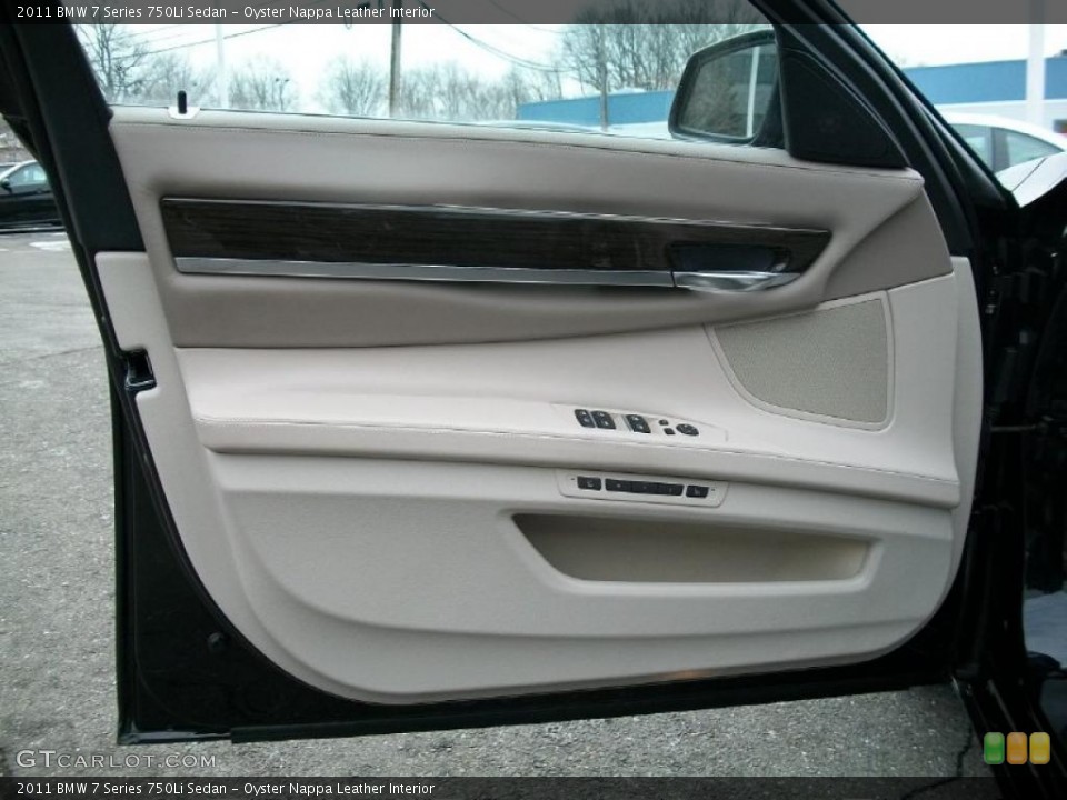 Oyster Nappa Leather Interior Door Panel for the 2011 BMW 7 Series 750Li Sedan #42853082