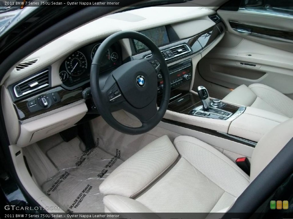 Oyster Nappa Leather 2011 BMW 7 Series Interiors