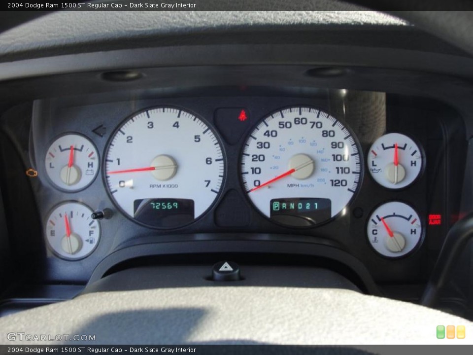 Dark Slate Gray Interior Gauges for the 2004 Dodge Ram 1500 ST Regular Cab #42854808