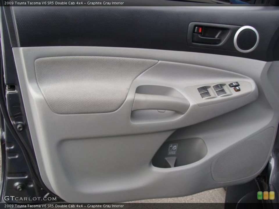 Graphite Gray Interior Door Panel for the 2009 Toyota Tacoma V6 SR5 Double Cab 4x4 #42860278