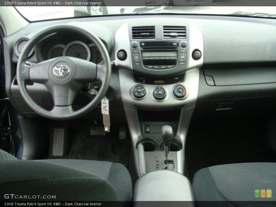 Dark Charcoal Interior Dashboard for the 2008 Toyota RAV4 Sport V6 4WD #42860526