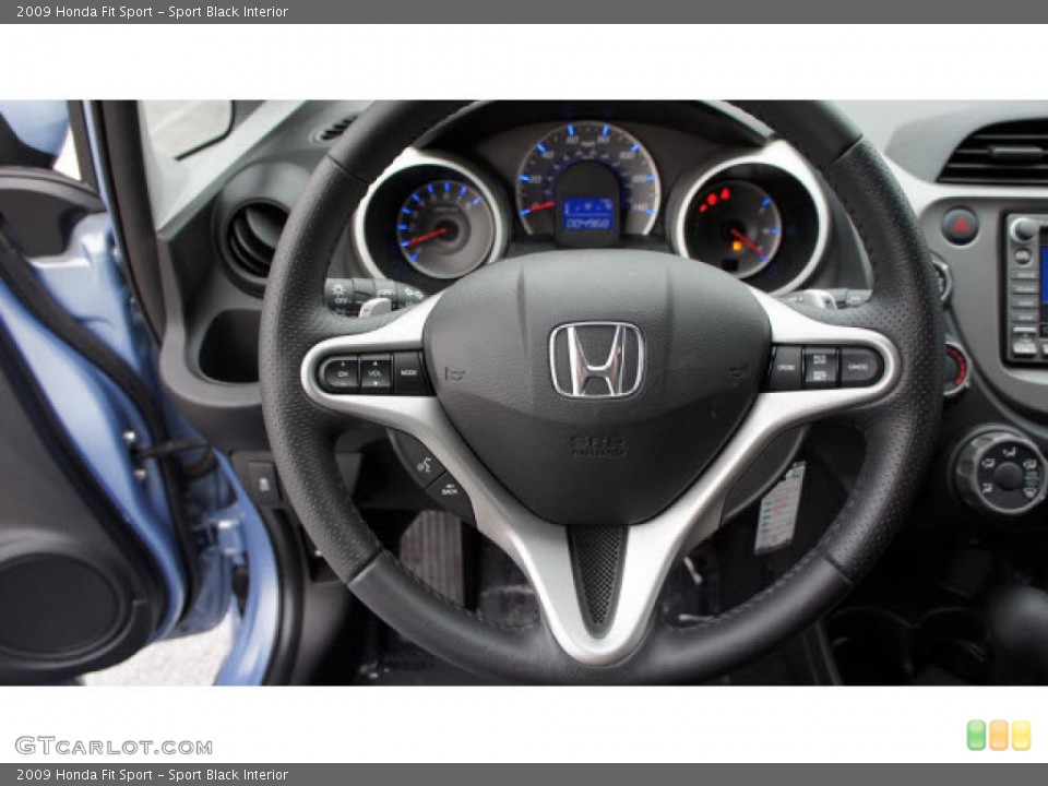 Sport Black Interior Steering Wheel for the 2009 Honda Fit Sport #42862590