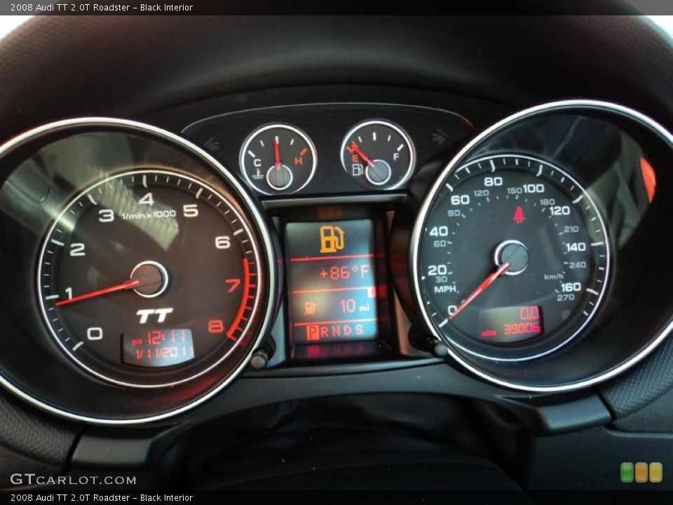 Black Interior Gauges for the 2008 Audi TT 2.0T Roadster #42867834