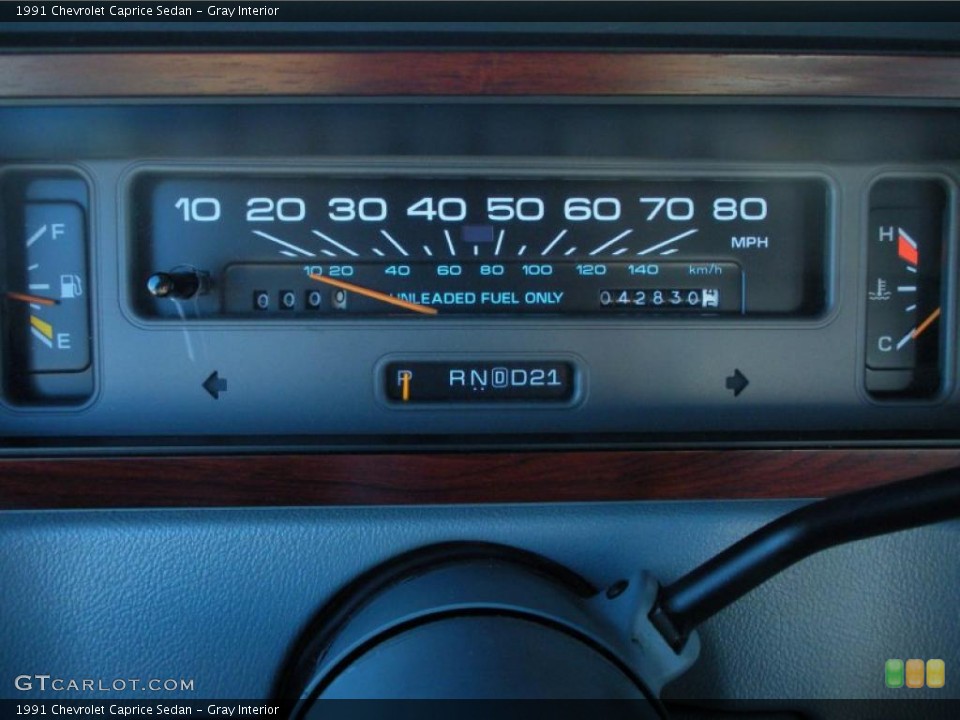 Gray Interior Gauges for the 1991 Chevrolet Caprice Sedan #42875639