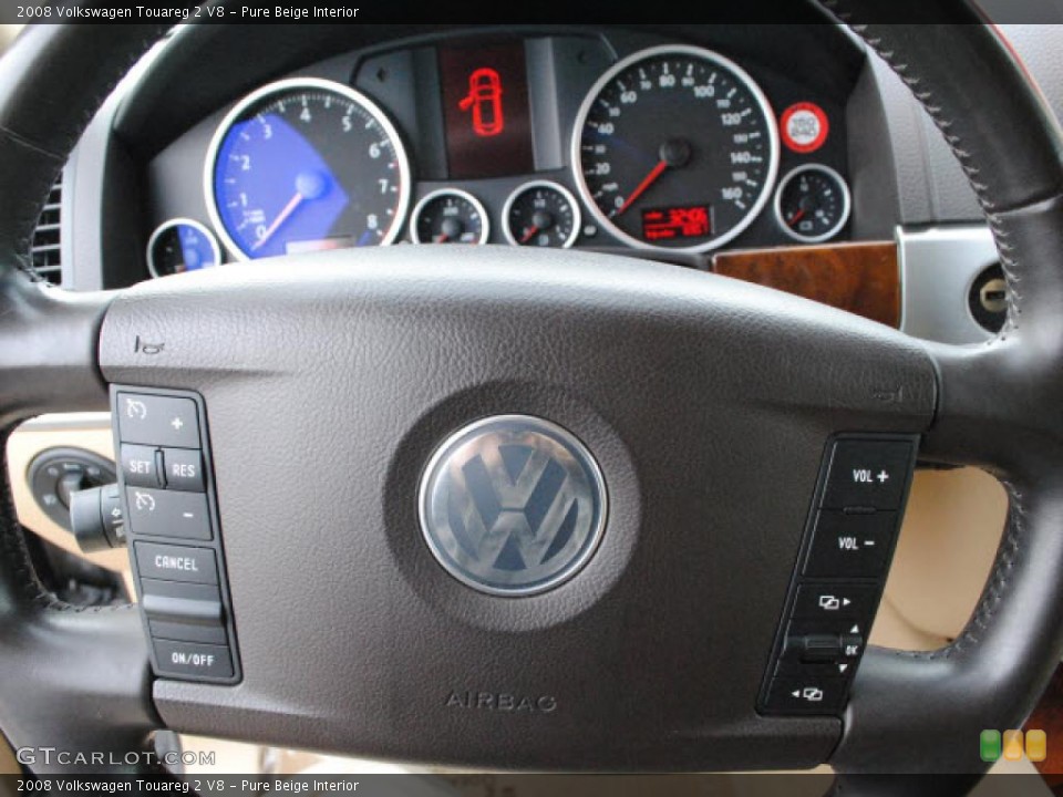Pure Beige Interior Steering Wheel for the 2008 Volkswagen Touareg 2 V8 #42876648