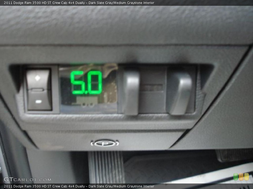 Dark Slate Gray/Medium Graystone Interior Controls for the 2011 Dodge Ram 3500 HD ST Crew Cab 4x4 Dually #42879353
