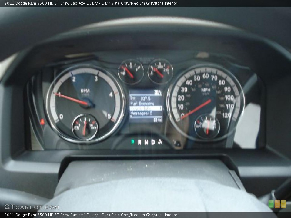 Dark Slate Gray/Medium Graystone Interior Gauges for the 2011 Dodge Ram 3500 HD ST Crew Cab 4x4 Dually #42879416