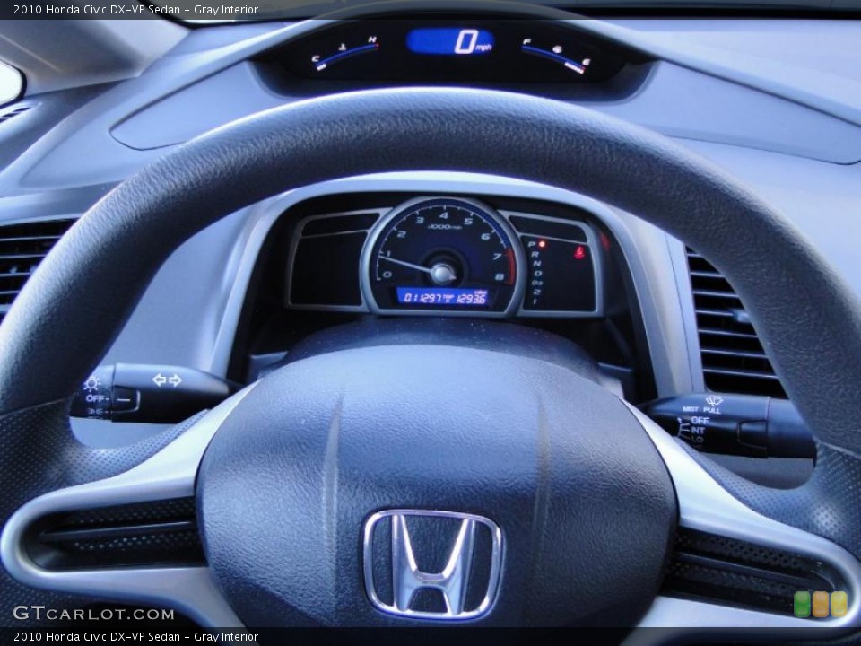 Gray Interior Steering Wheel for the 2010 Honda Civic DX-VP Sedan #42898245