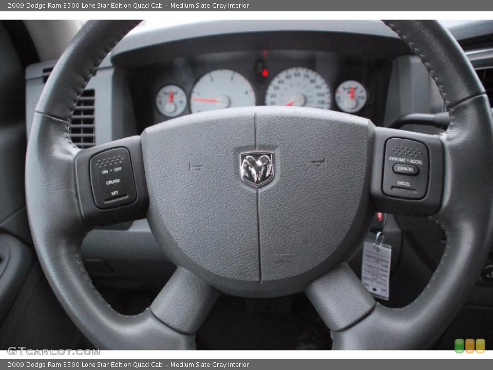 Medium Slate Gray Interior Steering Wheel for the 2009 Dodge Ram 3500 Lone Star Edition Quad Cab #42898625
