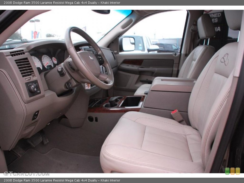 Khaki Interior Photo for the 2008 Dodge Ram 3500 Laramie Resistol Mega Cab 4x4 Dually #42899571