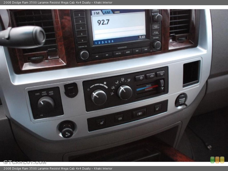 Khaki Interior Controls for the 2008 Dodge Ram 3500 Laramie Resistol Mega Cab 4x4 Dually #42899693