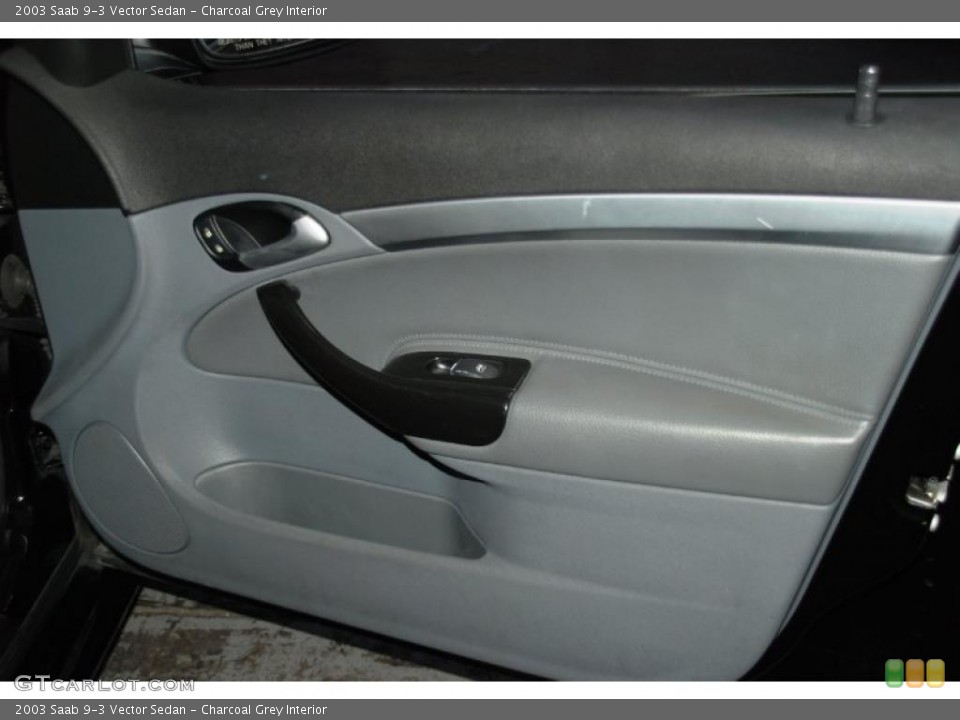 Charcoal Grey Interior Door Panel for the 2003 Saab 9-3 Vector Sedan #42902015