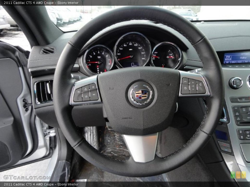 Ebony Interior Steering Wheel for the 2011 Cadillac CTS 4 AWD Coupe #42912057