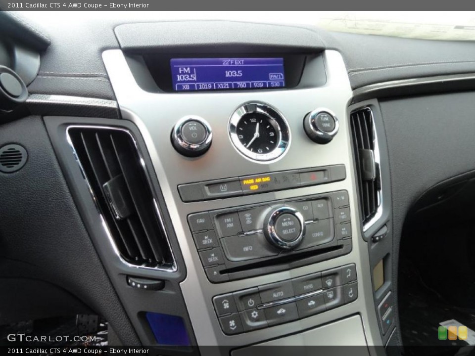 Ebony Interior Controls for the 2011 Cadillac CTS 4 AWD Coupe #42912105