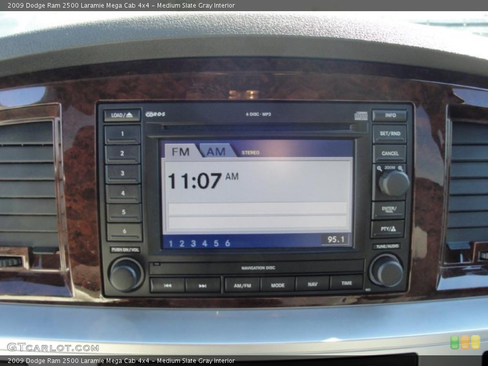 Medium Slate Gray Interior Controls for the 2009 Dodge Ram 2500 Laramie Mega Cab 4x4 #42922346