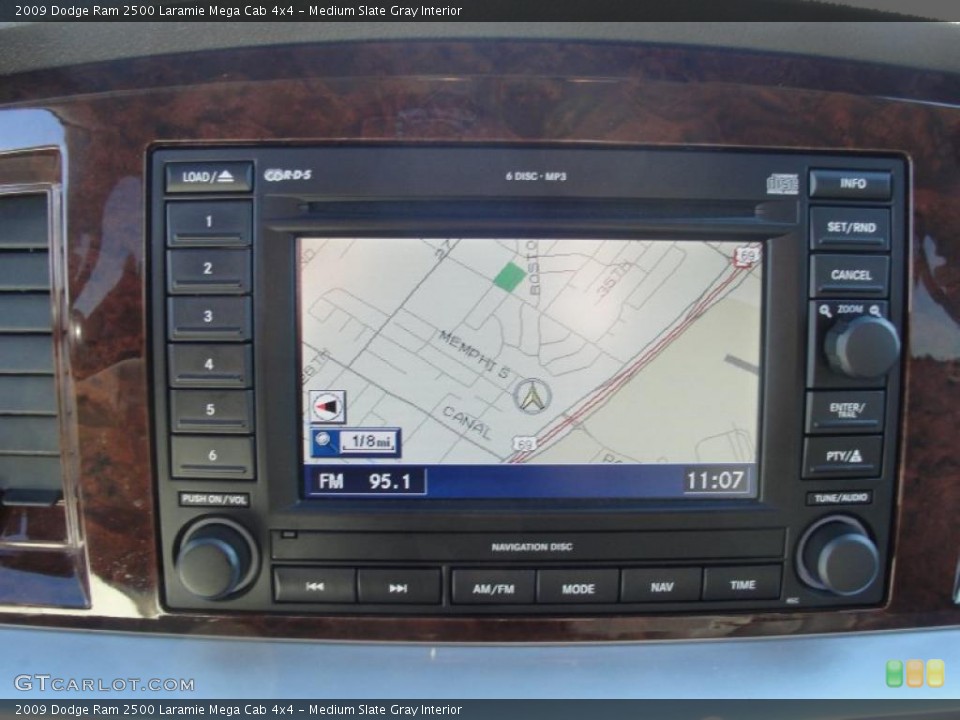 Medium Slate Gray Interior Navigation for the 2009 Dodge Ram 2500 Laramie Mega Cab 4x4 #42922354